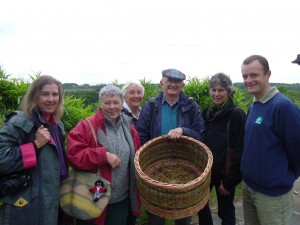 Owen Joiner and members of Northumbria Basketry Group.