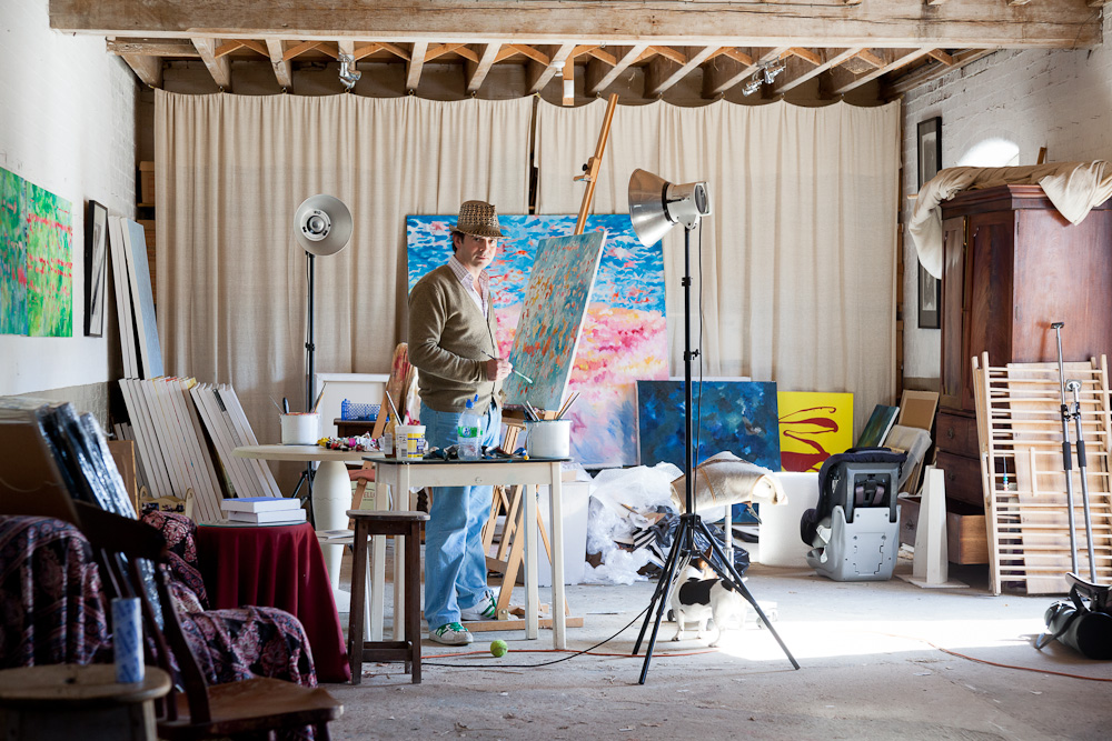 Jeremy Houghton at work in his studio