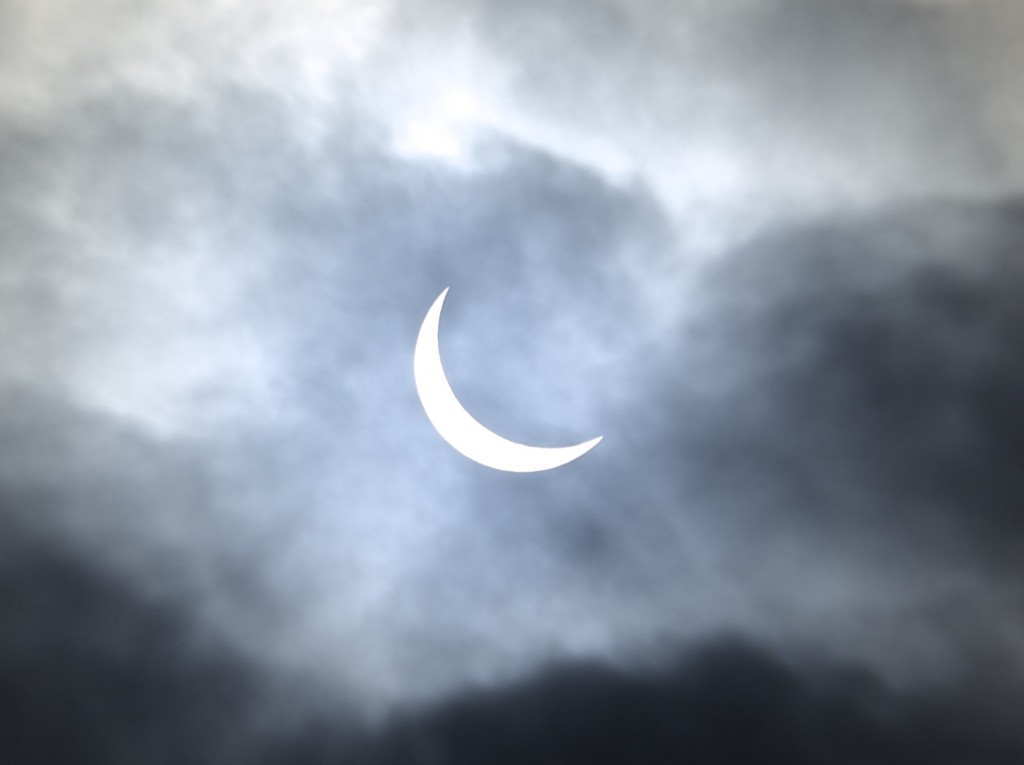 A close up of todays partial eclipse (T. Disley)