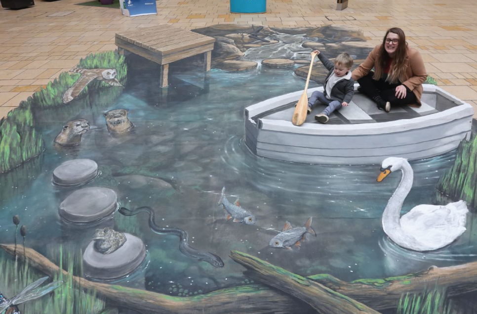 Giant 3D wetland mural to visit Martin Mere on UK tour