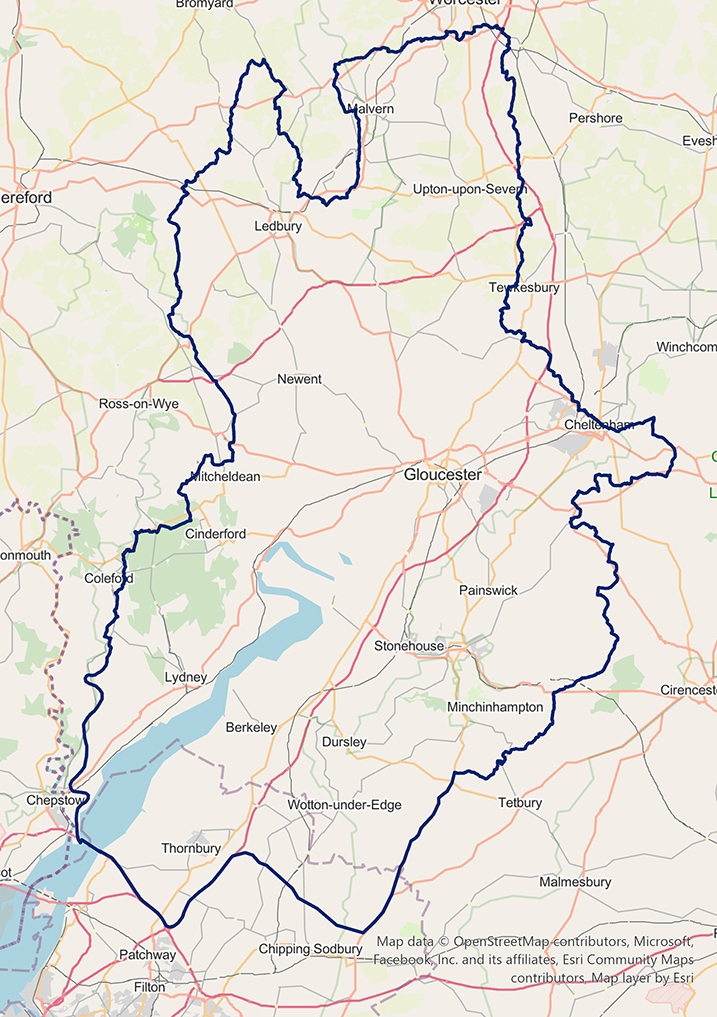 A map of the severn vale